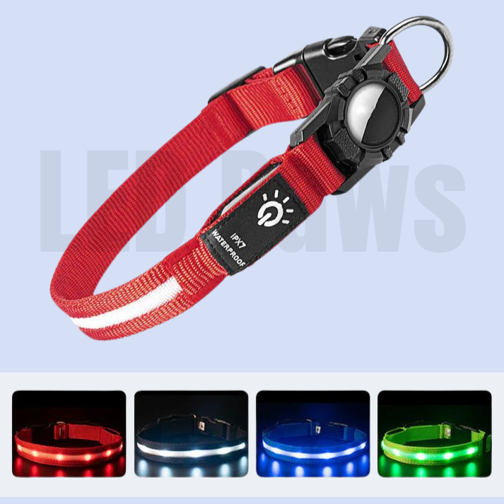 LED Airtag Dog Collar